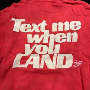 Beis x Lonely Ghost - text me when you land hoodie (small)